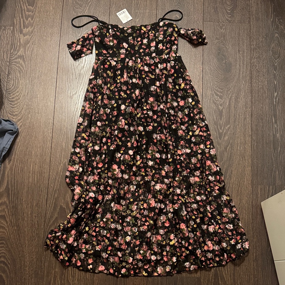Kimchi Blue Floral Black Maxi Dress